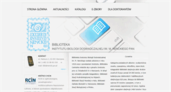 Desktop Screenshot of biblioteka.nencki.gov.pl